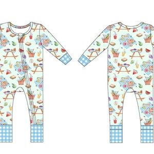 mamalulu picnic party zippie romper